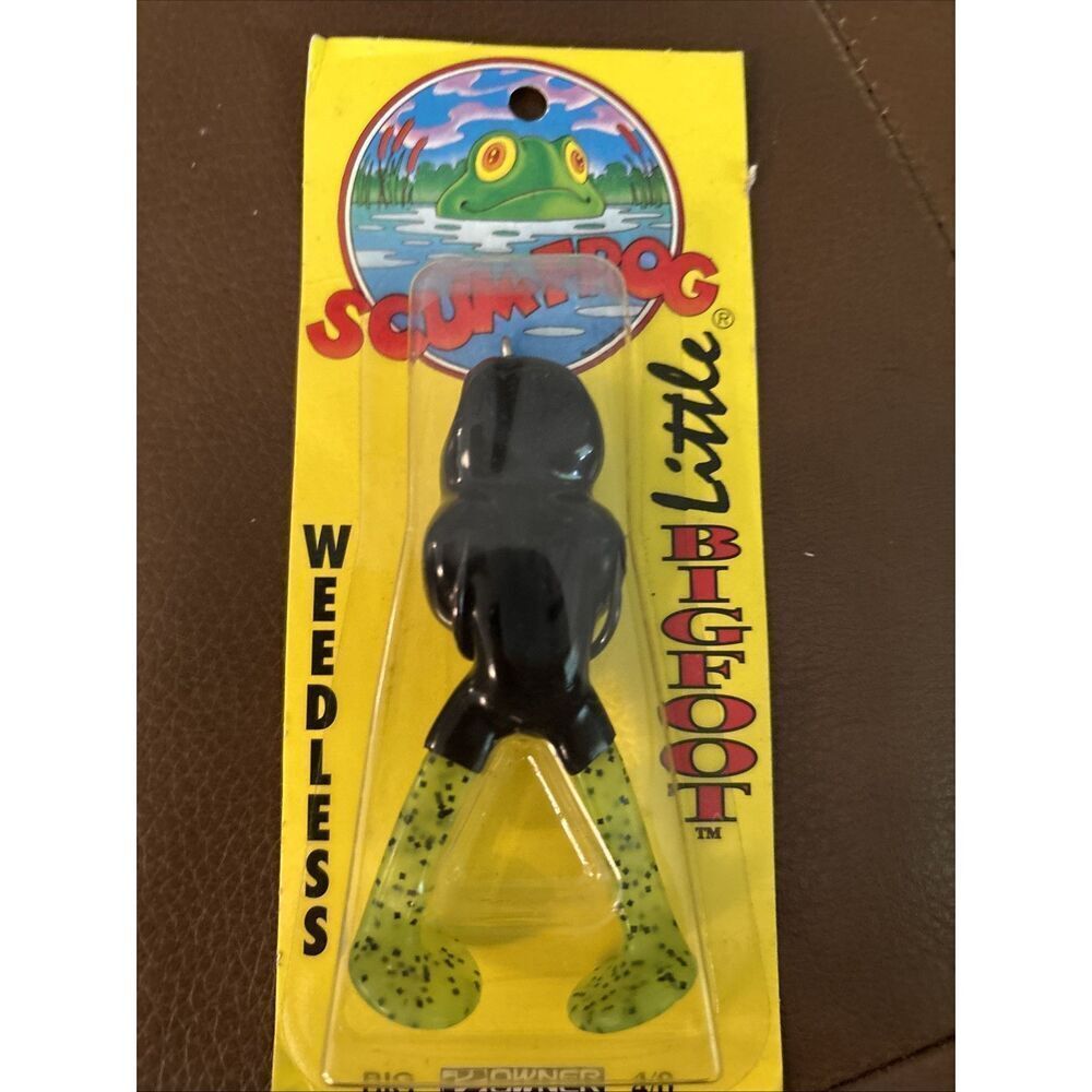Scum Frog LBF-1522 Black/Gr LITTLE BIGFOOT BUBBLE Topwater Frog 1/2 oz NOS